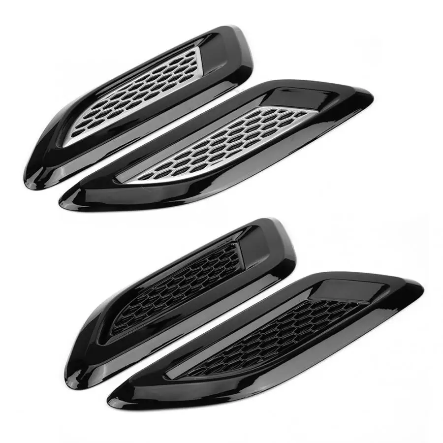 Qiilu Hood Air Vent Outlet Wing Trim Cover Intake Scoop Turbo Bonnet Vent Cover Decor for Land Rover Range Rover Evoque 2012-2018 Qiilu Hood Air Vent Outlet Wing Trim Cover Intake Scoop Turbo Bonnet Vent Cover Decor for Land Rover Range Rover Evoque 2012-2018
