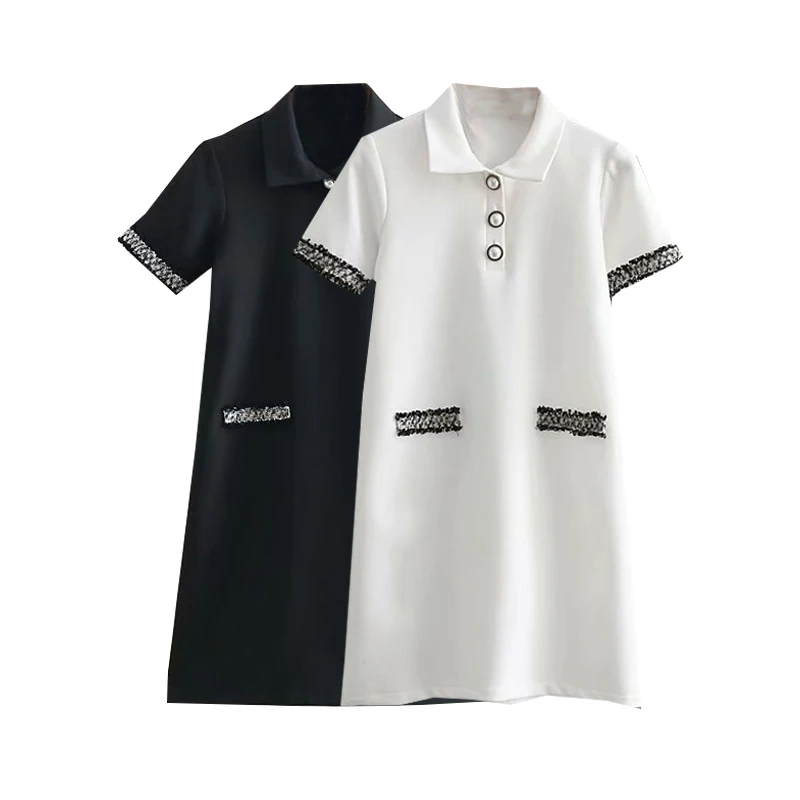 black polo shirt dress