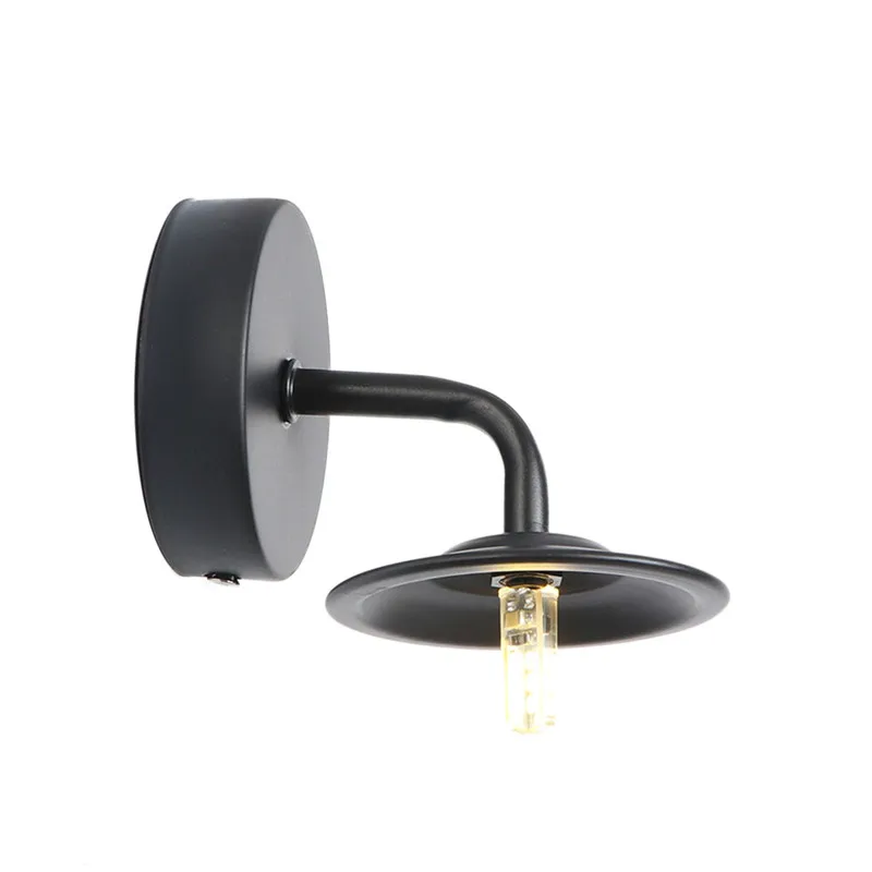 Nordic Single Head LED Wall Lamp Iron Black Modern Mini Wall Light Fixtures Home Deco Antique Sconce Lights Indoor Lighting Nordic Single Head LED Wall Lamp Iron Black Modern Mini Wall Light Fixtures Home Deco Antique Sconce Lights Indoor Lighting