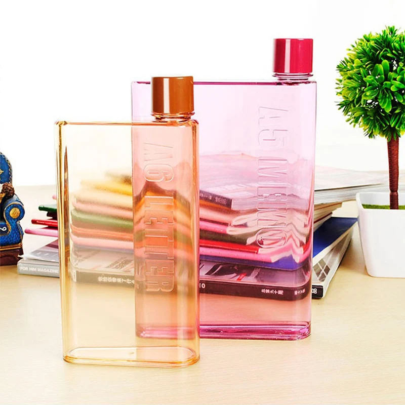 Notebook Flat Water Bottle 350ml BPA FREE