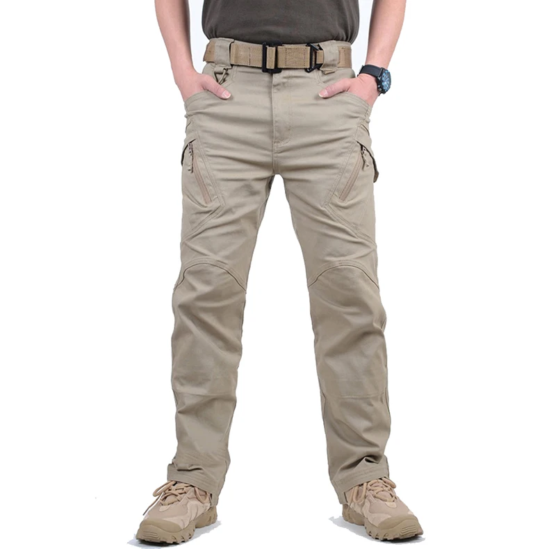 IX9 Men Tactical Multi Pockets Casual Cargo Pants Military SWAT Army Casual Trousers Hike Pants