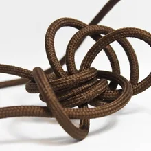 10 м/лот коричневый цвет винтажный витой круглый электропровод с техкстильным покрытием лампа с абажуром из ткани шнур подвесной кабель освещения