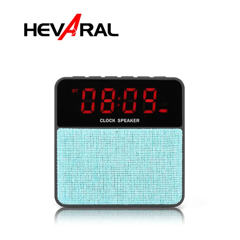 

Portable Mini Bluetooth Speaker Radio Clock Alarm Music Center Speakers Boombox Stereo FM TF Card Wireless Loudspeaker For Phone