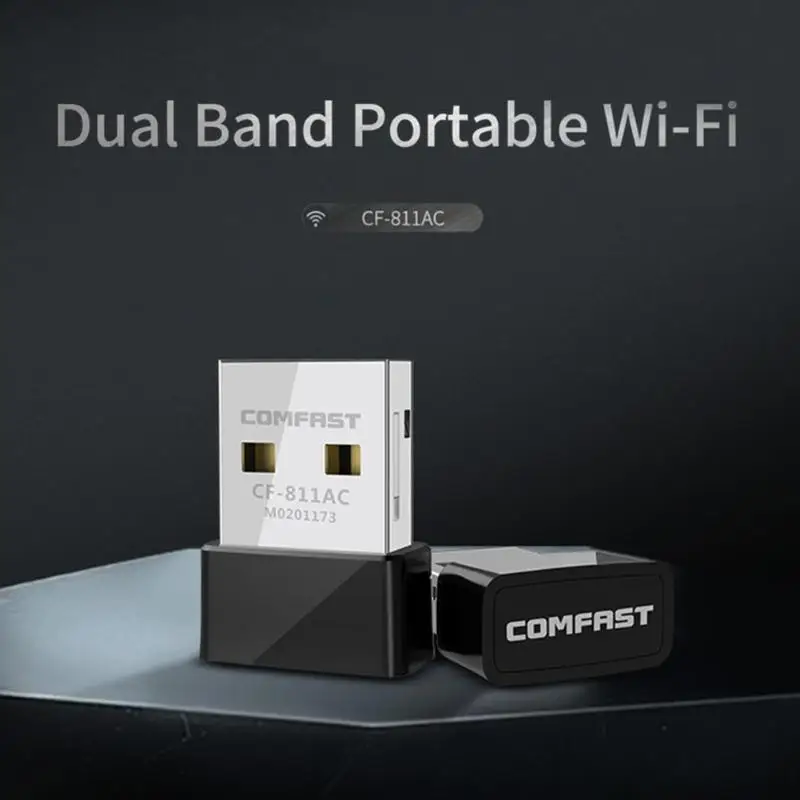COMFAST CF-811AC 650 Мбит/с черный адаптер Wi-Fi USB Адаптер 2,4 + 5,8 ГГц PC сетевая карта ключ моделирование AP функция