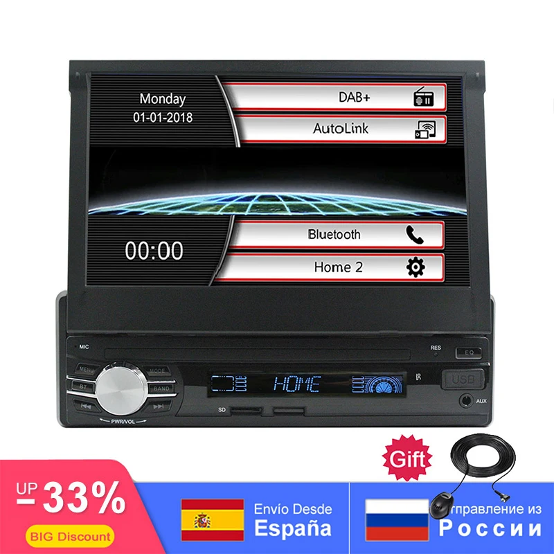 Автомобильный DAB радио стерео " in-dash емкостный сенсорный экран Bluetooth DAB+/AM/FM/RDS SWC USB phonelink с iphone android телефон