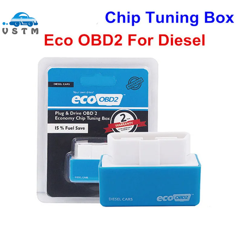 

New EcoOBD2 Diesel Car Chip Tuning Box Plug and Drive OBD2 Chip Tuning Box Lower Fuel & Lower Emission in stock Free Ship