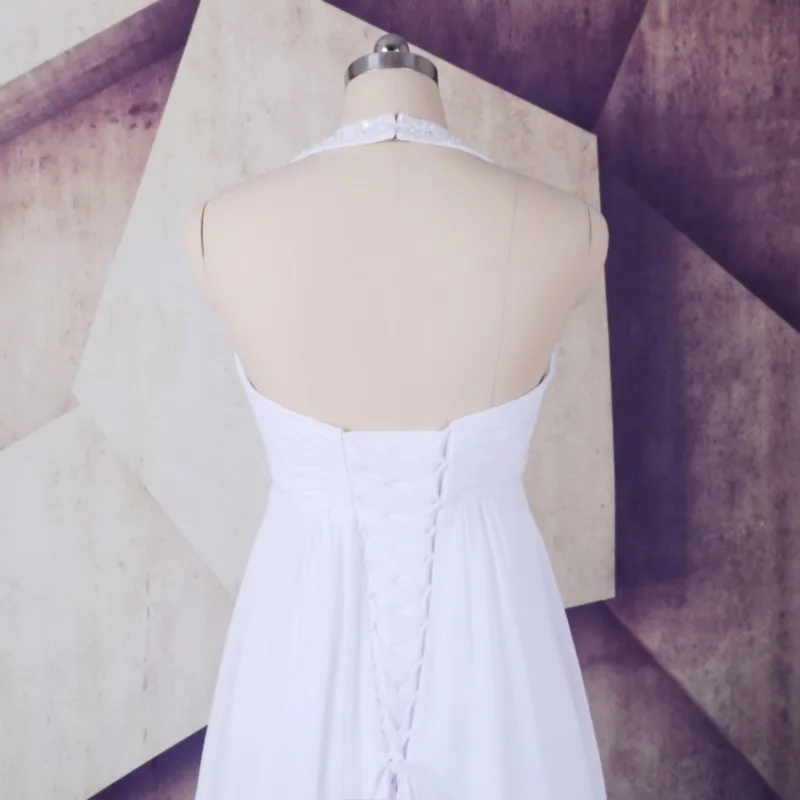 Женское свадебное платье 2018 LORIE Robe de mariee A Line шифоновое длинное с завышенной