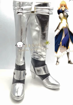 

[STOCK]2018 Anime Fate Stay Night Altria Pendragon High Heel Shoes Highly Reductive Cosplay PROP For Halloween Free Shipping New