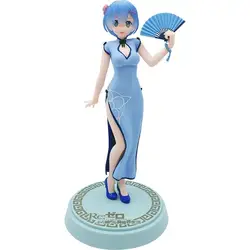 20 см Оригинал Аниме Re: жизнь в другом мире от zero PVC cheongsam Rem модель игрушки куклы Подарки