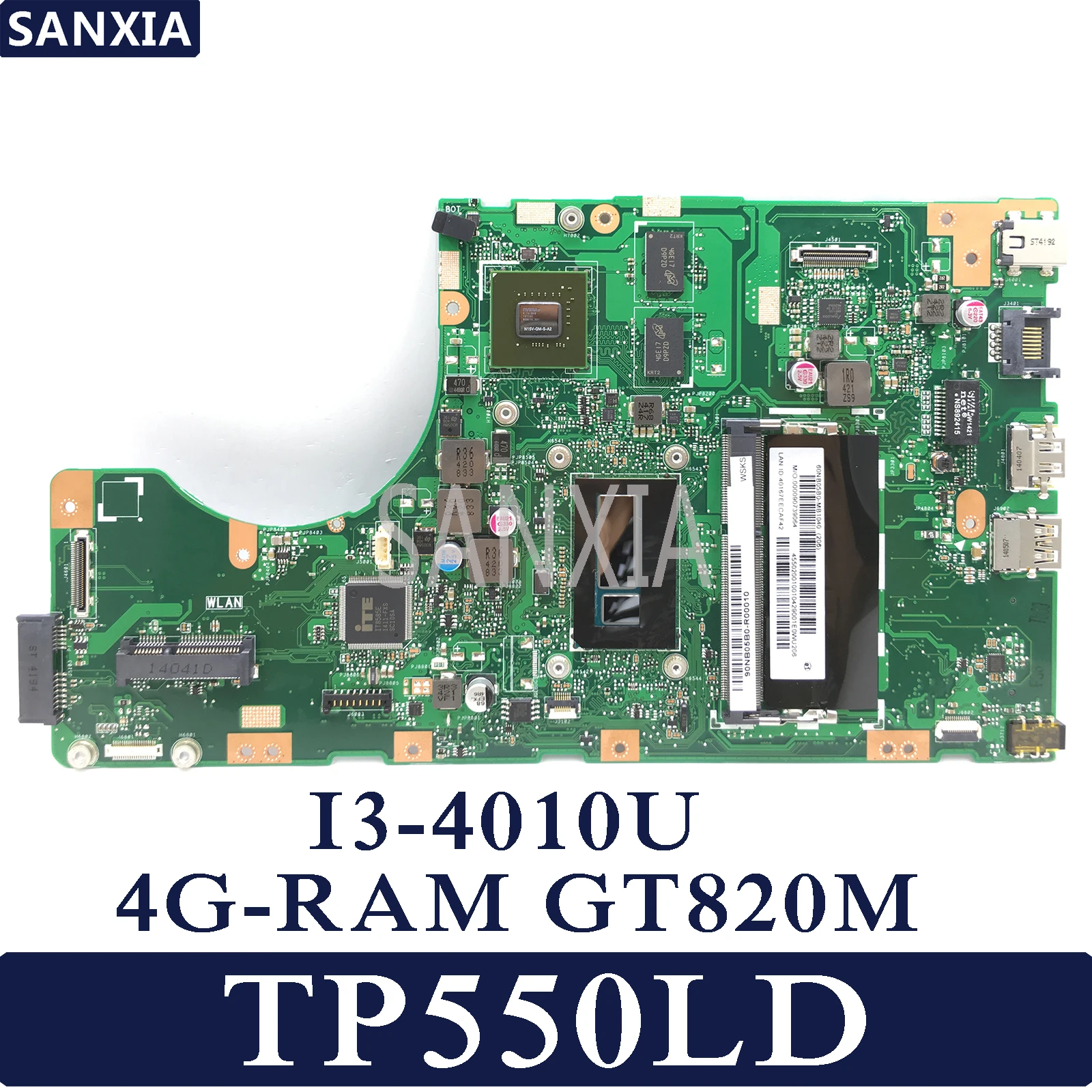 KEFU Laptop motherboard for ASUS Transformer Book Flip TP550LD TP550LN TP550LA Test original mainboard 4G-RAM I3-4010U GT820M