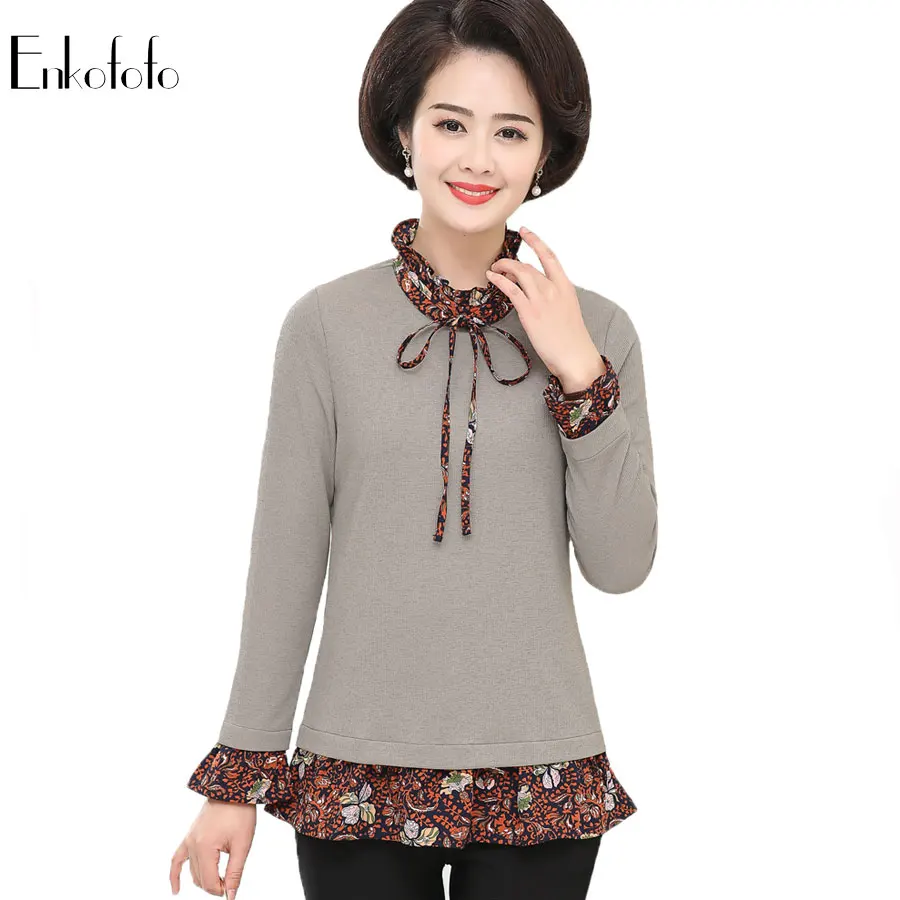 2019 Fashion Slim Knitted Sweater Women Ruffled Collar Long Sleeve