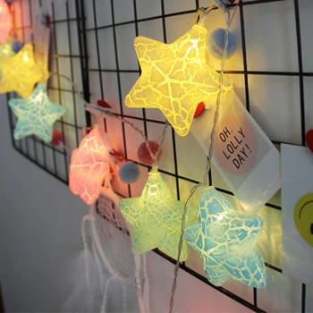 

3M 20LED Crack Cloud String Light Fairy LED Christmas Light Wine Bottle Star Conch Indoor Decoration Party New Year Light 45