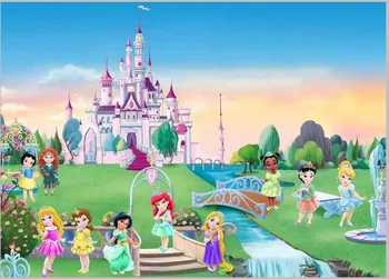 

Colorwonder Little Prince Series Photography Background Baby Princesses 7x5ft Pink Castle with Big Garden Backdrop for Children