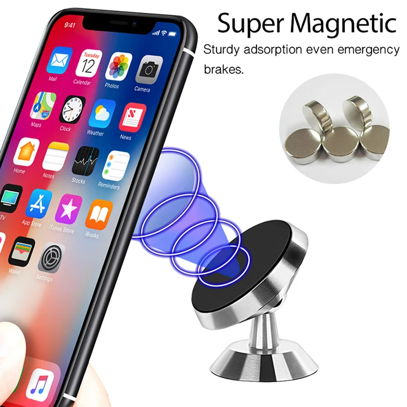 Магнитный автомобильный держатель для телефона с покрытием для iPhone 7, 8 Plus, плоская приборная панель, клеящаяся подставка, держатель для телефона в машину на Redmi K20 Pro
