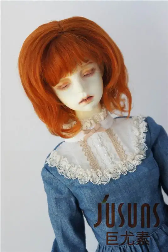 JD248 1/3 SD небольшое леди вьющиеся BJD мохер кукла парик кукла wigd 8-9 дюймов