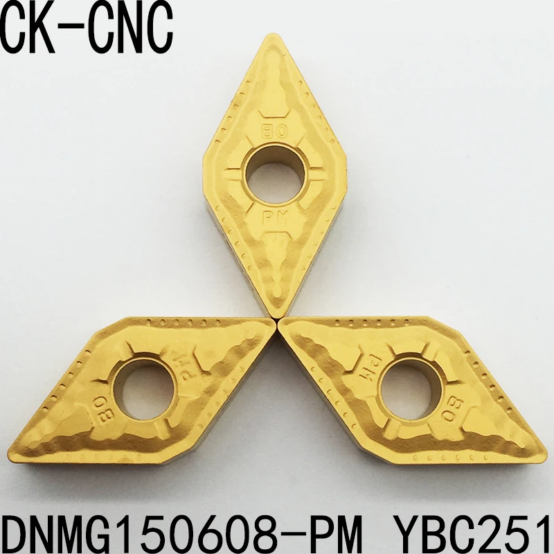 10 шт. DNMG150608 PM DNMG442 YBC251 Карбид ЧПУ токарные вставки инструмент подходит для серии
