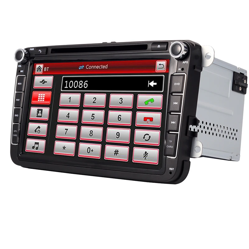 Clearance 2 Din 8 Inch Car DVD Player For VW POLO PASSAT Golf Skoda Octavia SEAT LEON With 3G Radio GPS Navigation 1080P FM Free Camera 4