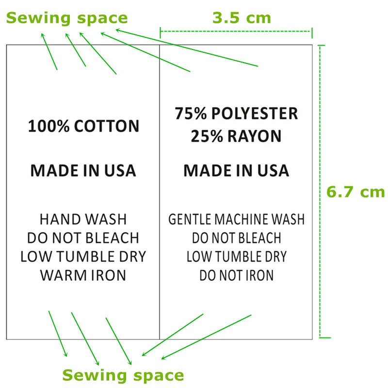 500 шт. детская атласная ткань Сделано в США|wash label|care labelsstock care labels |