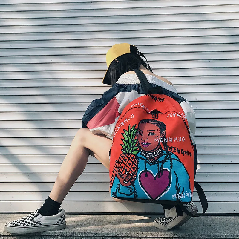 Menghuo Fresh Style Women Backpacks Full Print Bookbags 3D Backpack School Bag for Girls Rucksack Female Travel Backpack Mochila (15)