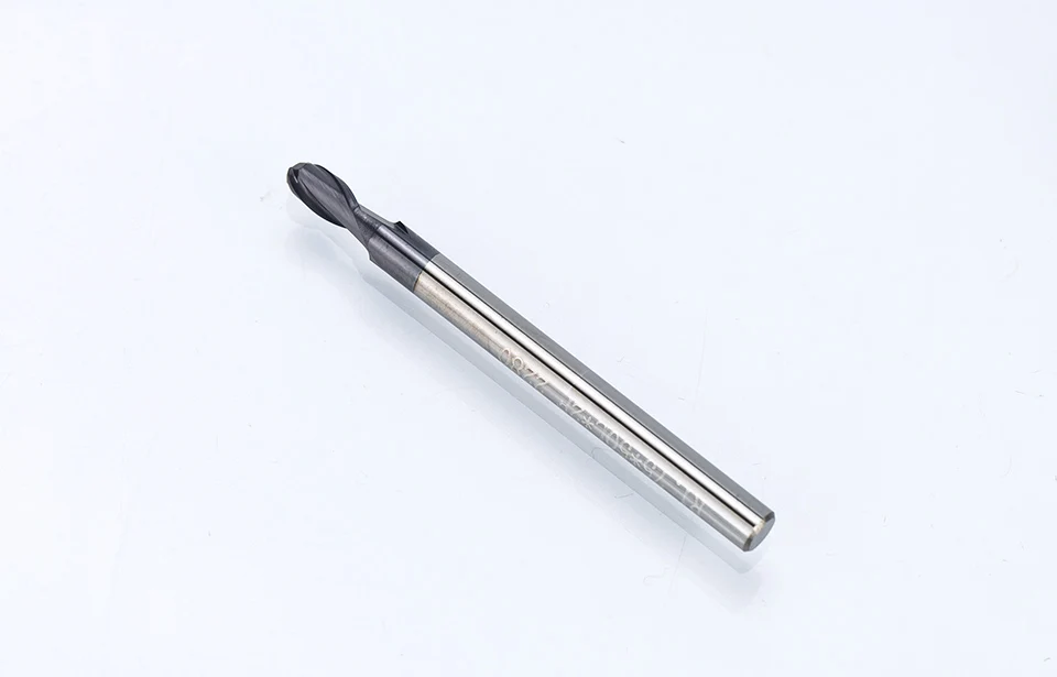 HUHAO 1pc 2 flutes Ball Nose Solid Carbide End mills CNC Milling Cutter HRC45 R0.5 0.75 1 1.75 3 5mm cnc tools milling cutter