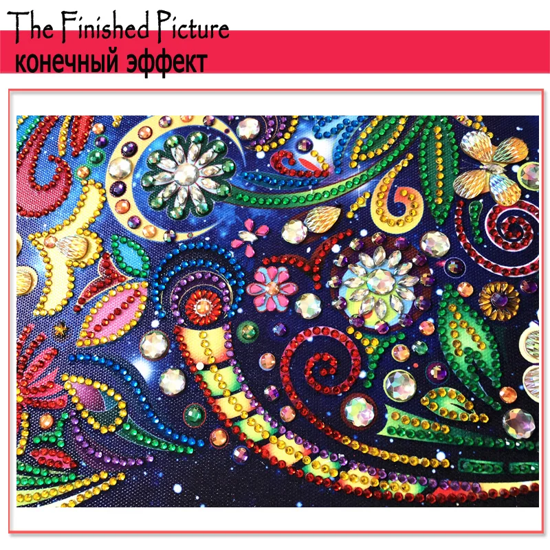 RUBOS DIY 5D Diamond Mosaic Butterfly Flower Art Diamond Embroidery Painting Sale Picture Big Crystal Rhinestone Bead Wall Decor (4)