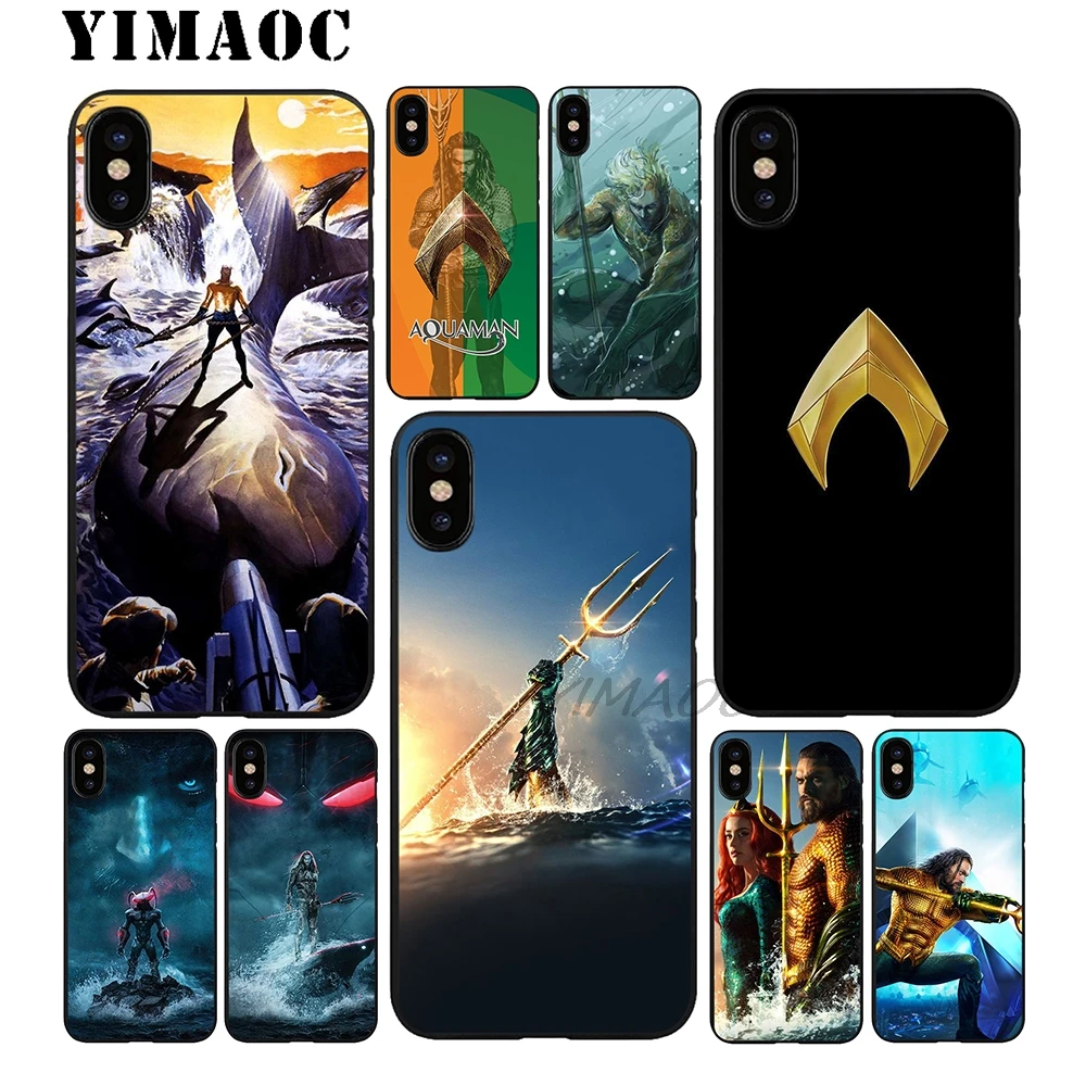 YIMAOC Aquaman Cool Sea Мягкий ТПУ Черный силиконовый чехол для iPhone X или 10 8 7 6 6S Plus 5 5S SE Xr Xs Max