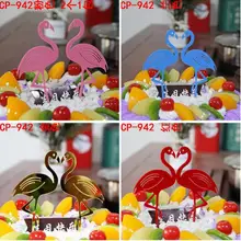 30 комплектов Фламинго акриловая вставка для торта кекс торт Топпер для свадьбы День рождения принцесса вечерние украшения Topo De Bolo Casamento