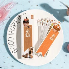 30 шт./кор. Kawaii милые нарядное студент закладки декоративные канцелярские изделия подарок реалистичные мультфильм закладки для офиса школьные принадлежности