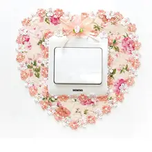 Прекрасные Сменные наклейки, Домашняя Декоративная скатерть, Кружевной декор, набор настенных палочек, Набор розеток, панель переключателей,, HK81