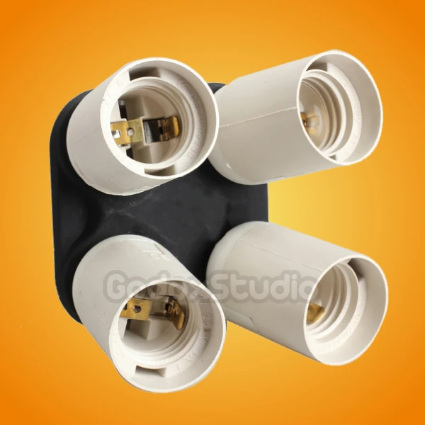 4-in-1 E27 Socket Base 1 to 4 Photo Light Lamp Bulb Holder for Studio Lighting | Электроника