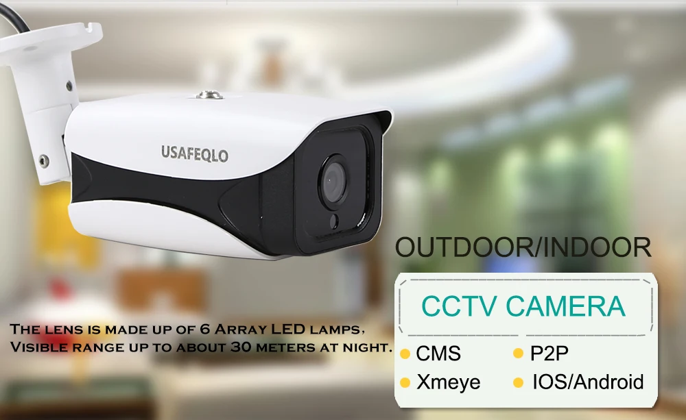 Новая 2 8 мм широкоугольная IP камера 1080P 960P 720P оповещение по электронной почте XMEye