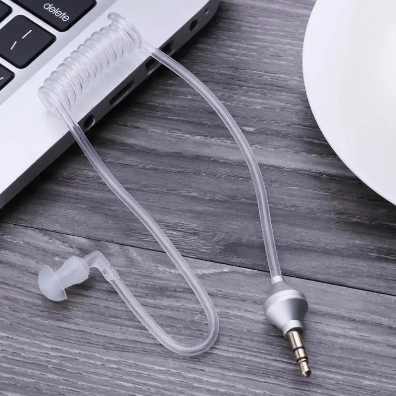 Anti-Radiation Headphones Air Tube Mono Stereo Headset Monaural 3.5mm Headphone Air Tube Anti-radiation Earphone Stereo