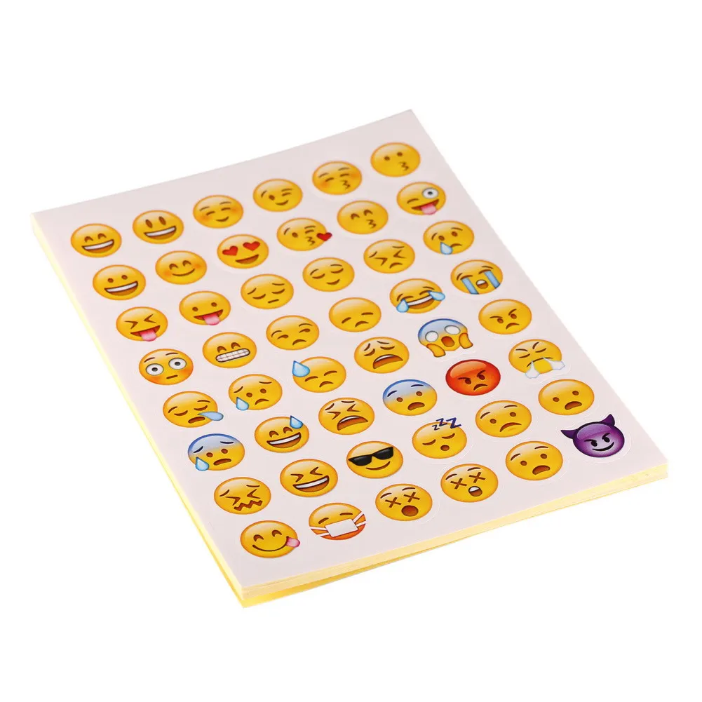 Baby font b Toys b font 20 sheets Pack Lovely Emoji Stickers Smily Face Stickers For