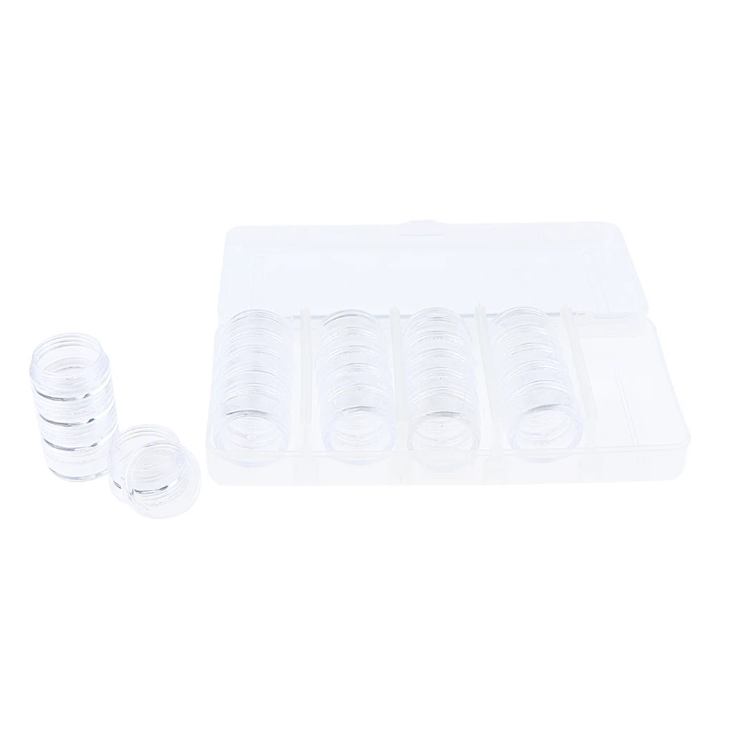 Kesoto Empty 25 Space Box Container Case Nail Art Tips Gem Rhinestone Storage Tool