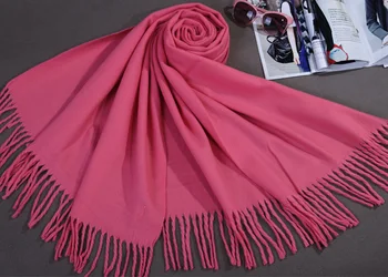 

Rubber red New Large Long Cashmere Pashminas Craves Europe and America Winter Women's Shawl Scarf Warm Wrap Multicolor S300-10