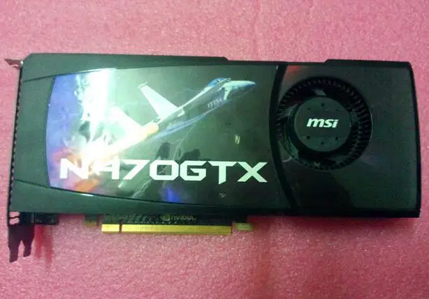  Used original  for MSI GTX470 graphics card 1280M 384SP 320BIT DDR5 free Shipping 