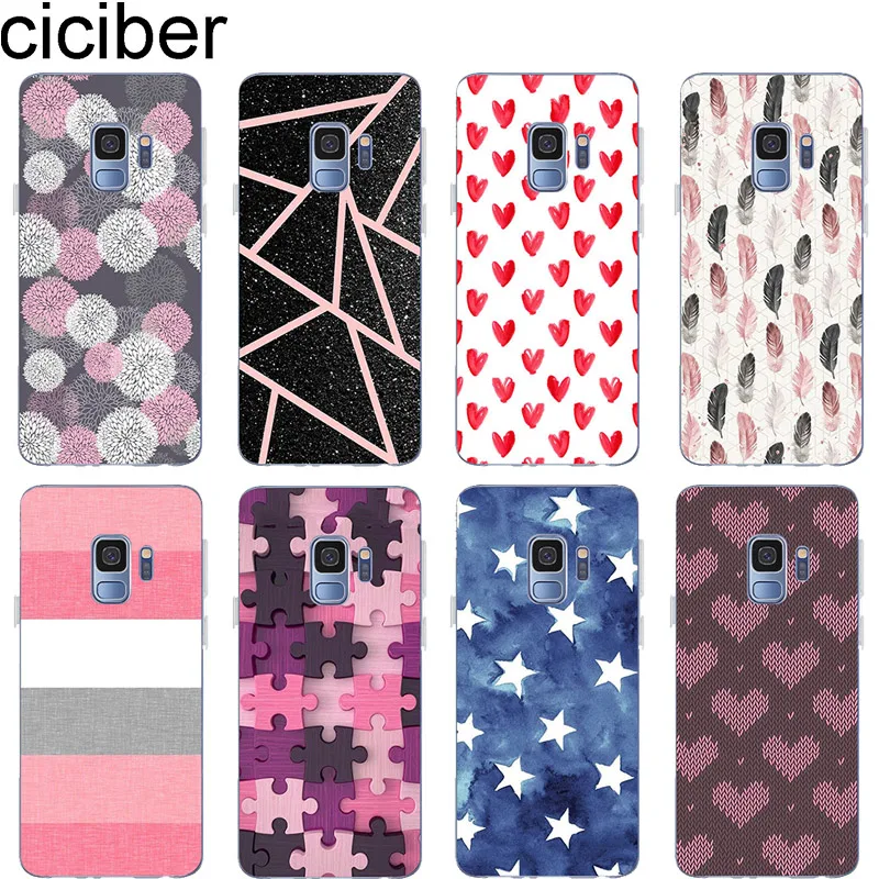 

ciciber Love Feather for Samsung S9 S10 S8 S7 S6 S5 Edge S10+ S10e Plus Soft TPU Phone Cases for Galaxy Note 9 8 5 4 3 Cover