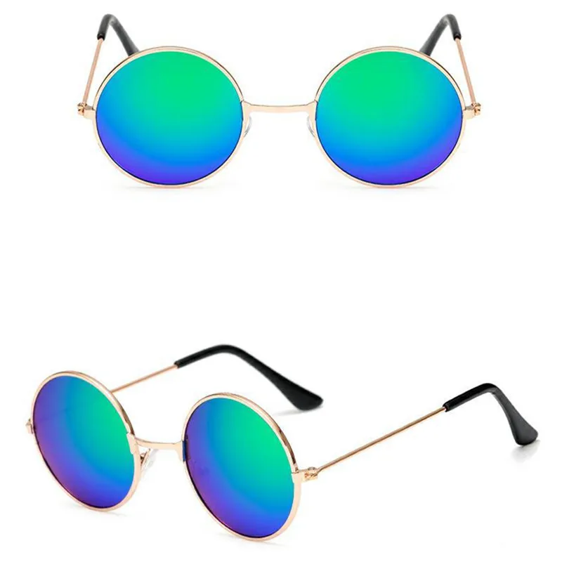 Новые модные женские солнцезащитные очки классика ретро фирменный дизайн круглые мужские очки UV400 металлическая оправа вождения УФ солнцезащитные очки