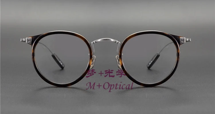 Ограниченная серия, винтажные очки, Ультралегкая оправа из чистого титана EV557, Ретро стиль, круглые очки "кошачий глаз", японское качество производства
