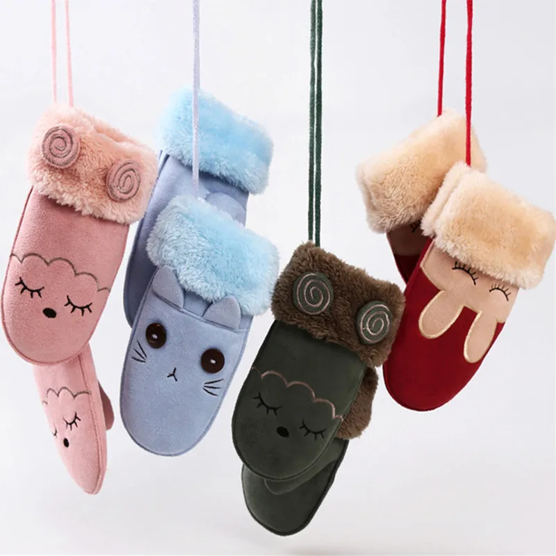 2017 Winter children's cotton gloves winter thickening warm glove