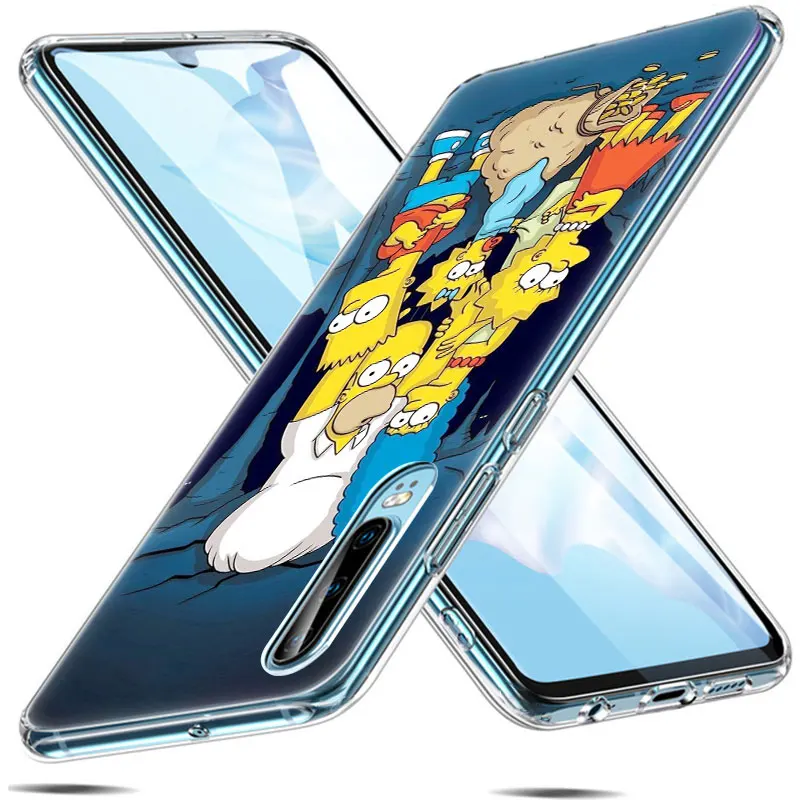 Homer Simpson Мягкий силиконовый чехол для телефона huawei P30 P20 Pro P10 P9 P8 Lite P Smart Z Plus NOVA 3 3i Модный чехол