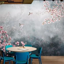 Beibehang пользовательские фото обои росписи ручная роспись персик сливы обои домашний декор обои для гостиной