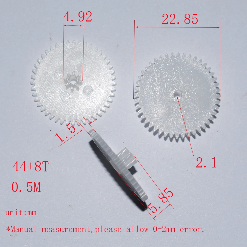 10/100 шт. пластиковые шестерни 2 05 мм 44 зубца/маленькая шестерня|2mm shaft|plastic gearssmall gears |