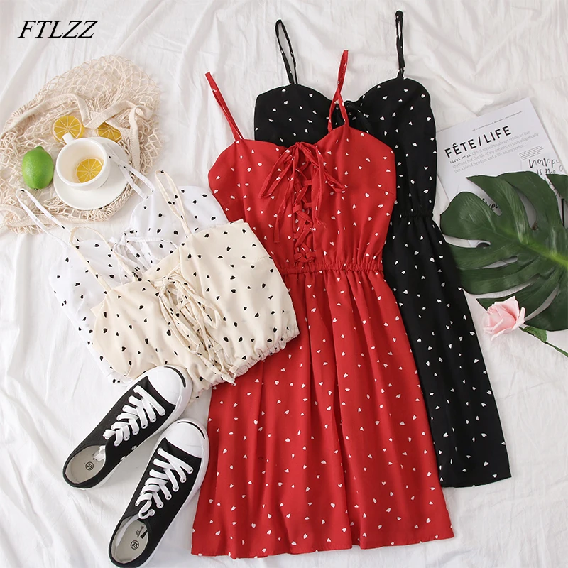 

FTLZZ New Women Wide Leg Short Pants Playsuits Bohemian Style Dot Bow Chiffon Jumpsuits Ladies Sexy Beach Bodysuits