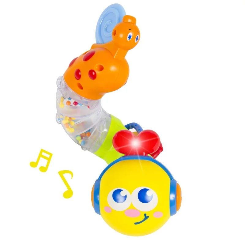 2017 New Cute Baby Toys Electric Musical Twisting Worm Insert Early