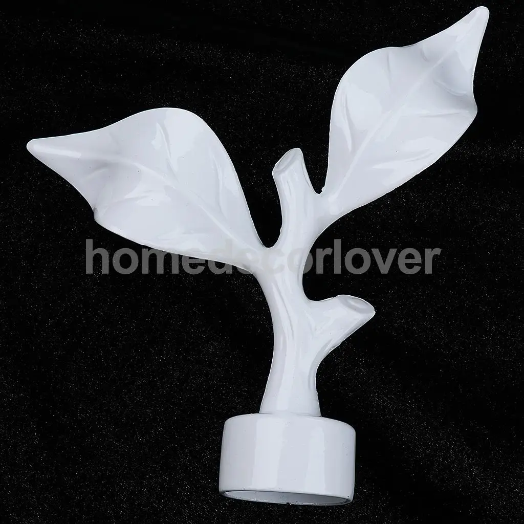 2PCS Window Curtain Drapery Rod/Pole End Cap Rod Head Cap for Curtain Poles with 28mm Inner Dia	