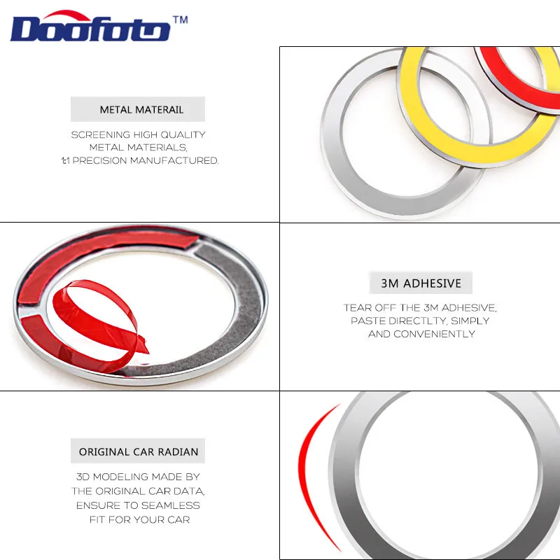 Auto Accessories Car Start Engine Button Cover Ring Case For Renault Koleos Kadjar Megane 2 Sandero