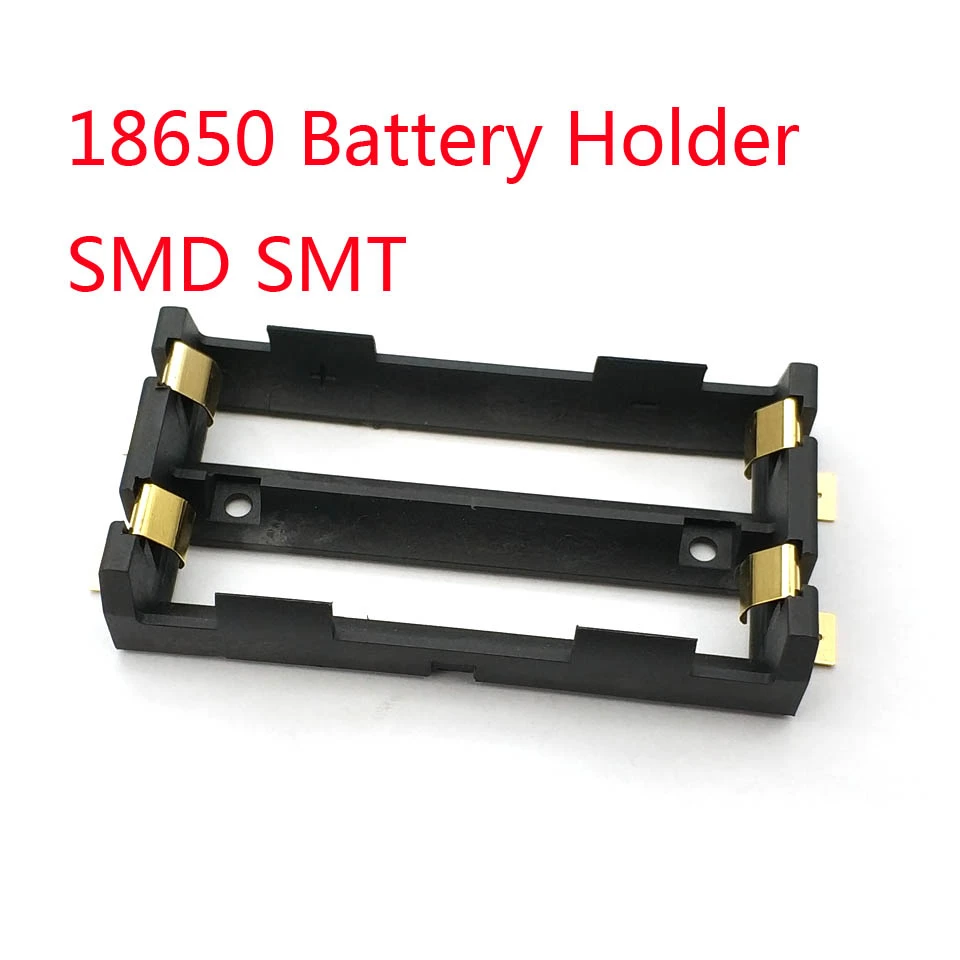 2X18650 Держатель батареи SMD SMT Высококачественная коробка для батарей бронзовые