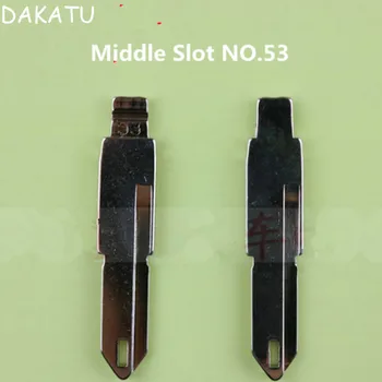

DAKATU Middle Slot blank uncut key blade 53# NO.53 For Peugeot 206 Flip car key blade replacement
