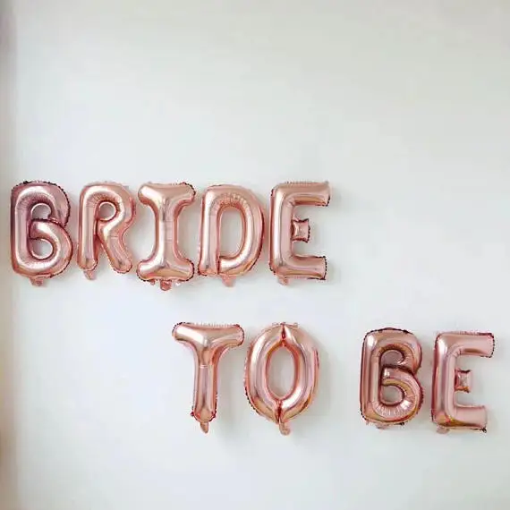 9 шт 16 дюймов розовое золото буквы "Bride to be" Фольга воздушных шаров в форме сердца воздушные шары курица декорации на свадьбу, вечеринку принадлежности для вечеринки-девичника - Цвет: bride to be